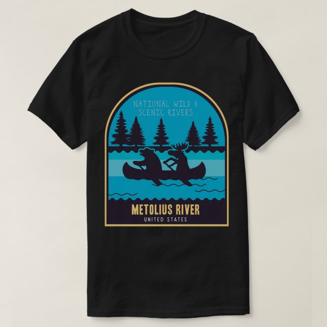 Floden Metolius Nationell Vild och floden 2 T Shirt (Design framsida)