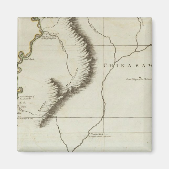 Floden Mississipis lopp Magnet (Framsidan)