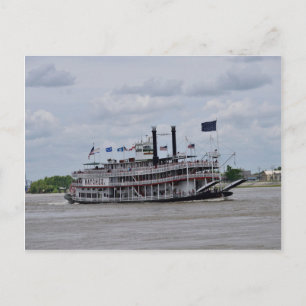 Floden Mississippi Boat New Orleans Vykort