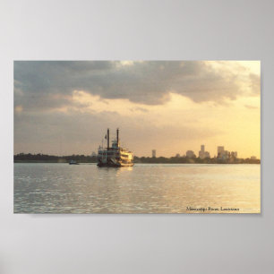 Floden Mississippi i Louisiana Poster