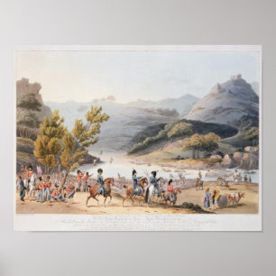 Floden Mondego, graverad av C. Poster