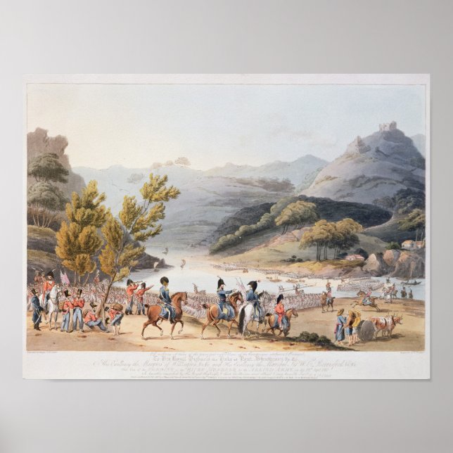 Floden Mondego, graverad av C. Poster (Framsidan)