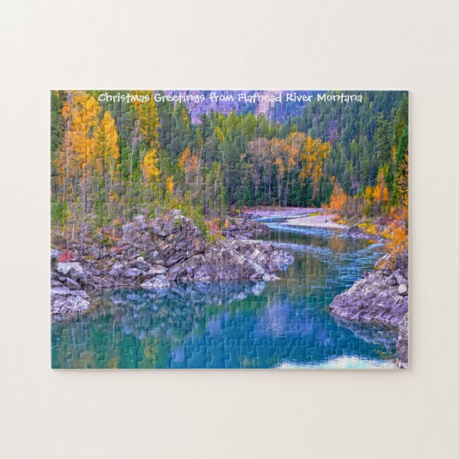 Floden Montana. Jigszle Puzzle Pussel (Horisontell)