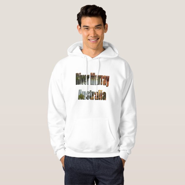 Floden Murray Australia Bild Logotyp. Hoodie (Hel framsida)