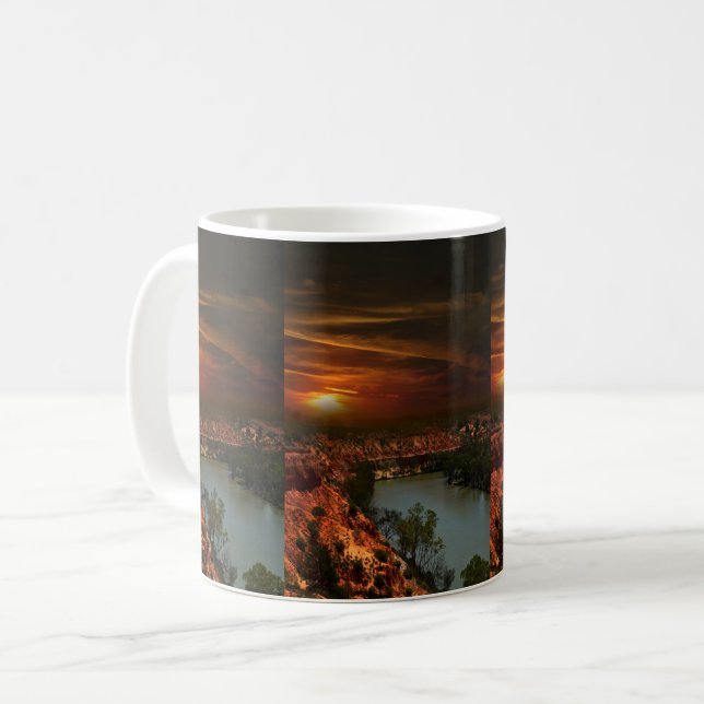 Floden Murray Australia Sunset, Coffee Mugg (Framsida vänster)