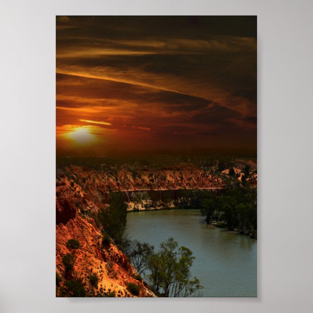 Floden Murray Australia Sunset, Poster (Framsidan)