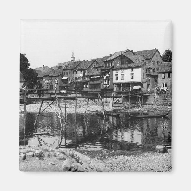 Floden Nahe, Bad Kreuznach, 1910 Magnet (Framsidan)