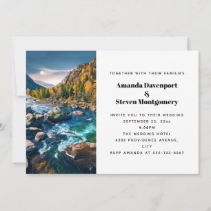 Floden och bergen Scenia Photo Bröllop Inbjudningar