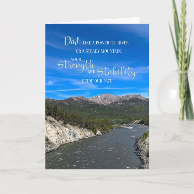 Floden och berget fars dag-Quote Alaska Kort (Framsida)