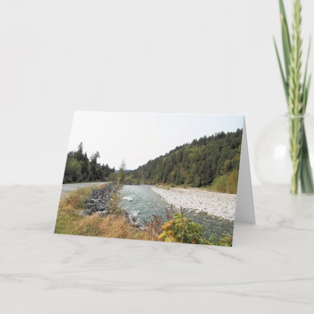 Floden och Evergreens Tack Kort (Framsida)