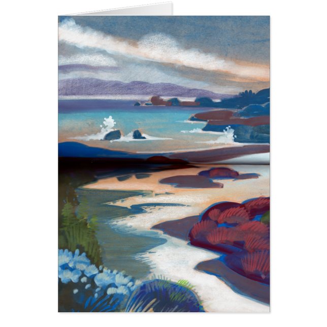 Floden och kustkortet hälsningskort (Framsidan)