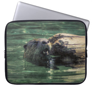 Floden Otter Animal-älskare Wildlife Photo Laptop Sleeve