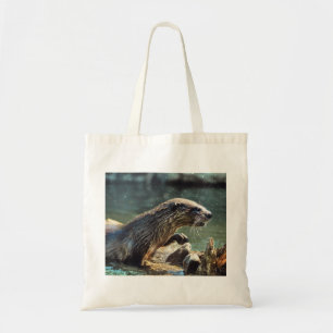 Floden Otter Animal-älskare Wildlife Photo Tygkasse