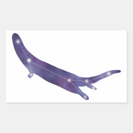 Floden Otter Constellation Sticker Rektangulärt Klistermärke