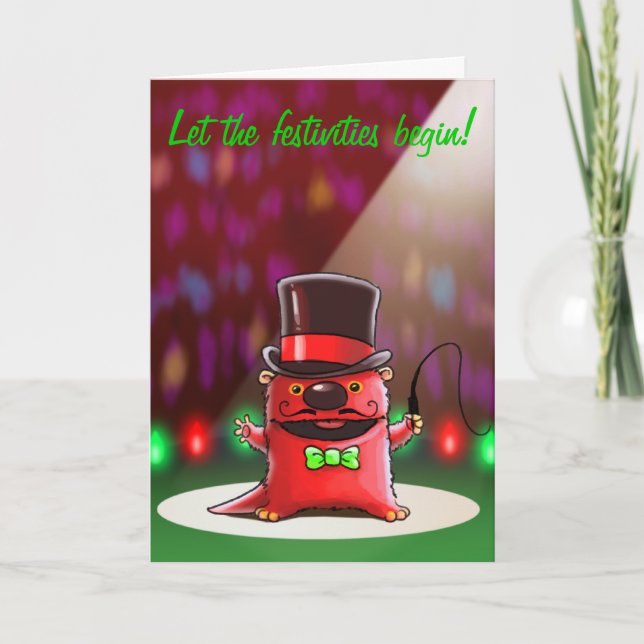 Floden Otter-julkort Helgkort (Framsida)