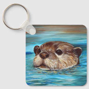 Floden Otter Painting Keychain Nyckelring