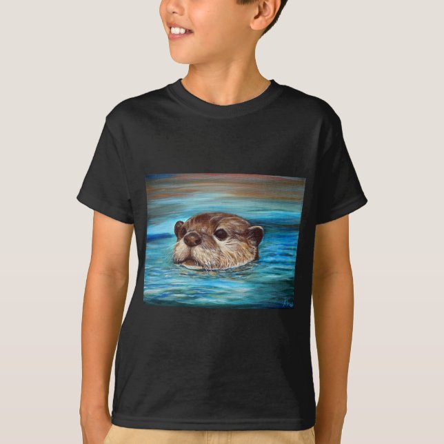 Floden Otter Painting T Shirt (Framsida)