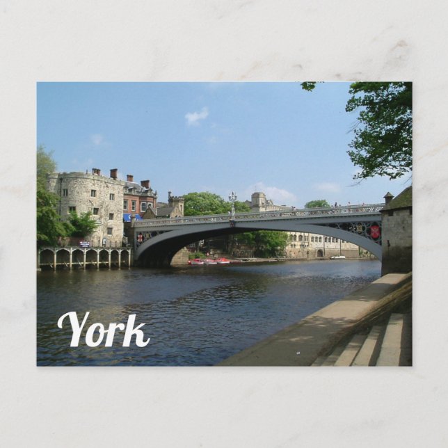 Floden Ouse, York Vykort (Framsida)