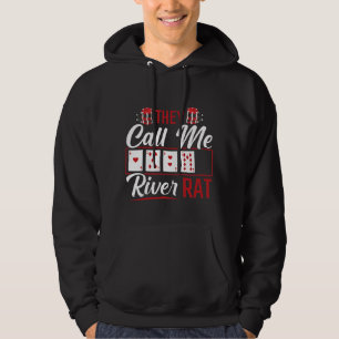 Floden Råtta Funny Poker Player Texas Holdem Lucke Hoodie