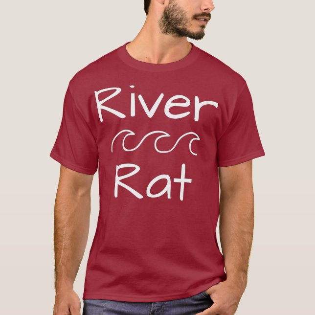 Floden Råtta Rawing Kayaking Canoeing Camping T Shirt (Framsida)