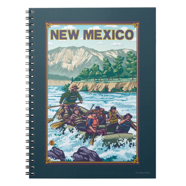 Floden RawingNew Mexico Anteckningsbok Med Spiral (Framsidan)