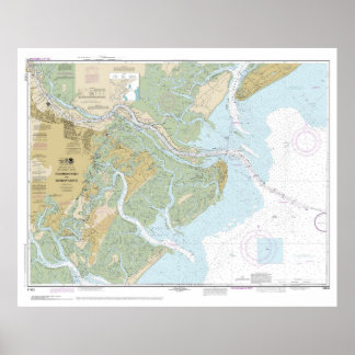 Floden Savannah och Wassaw Ljud 11512 med Gräns Poster