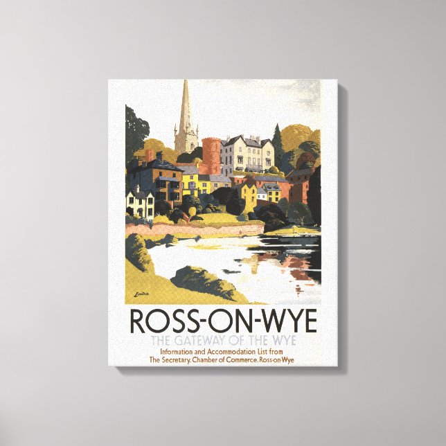 Floden Scene of Town British Railways Poster Canvastryck (Framsida)