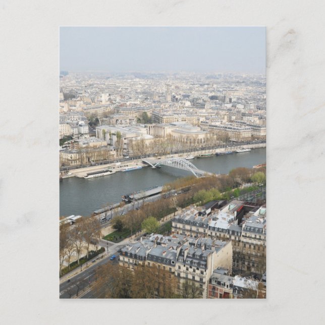 Floden Seine i Paris, Frankrike Vykort (Framsida)