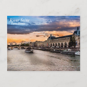 Floden Seine, Paris Postcard Vykort