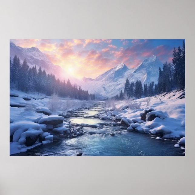 Floden Serene Landcape Art Poster (Framsidan)