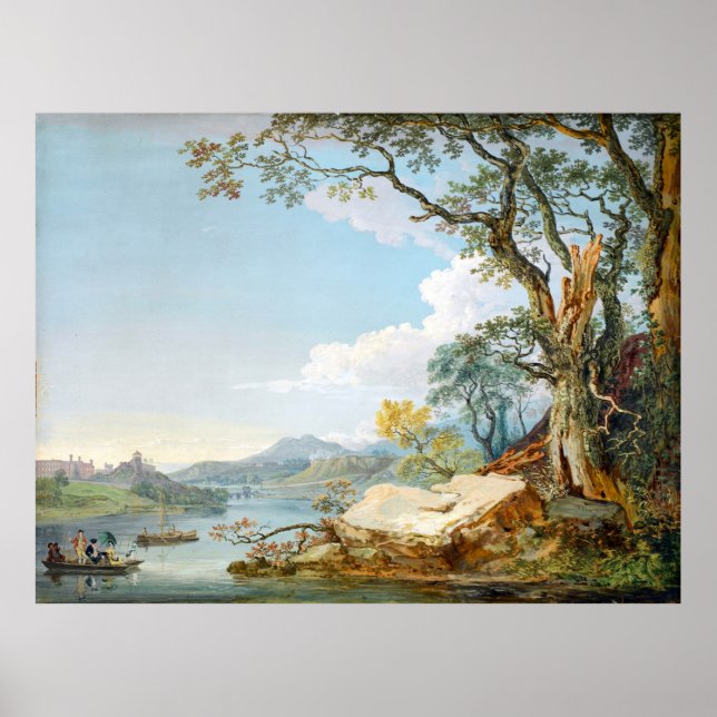 Floden Severn vid Shrewsbury, Shropshire Poster (Framsidan)