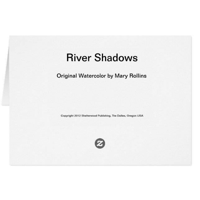 Floden Shadows Hälsningskort (Baksidan Horizontal)