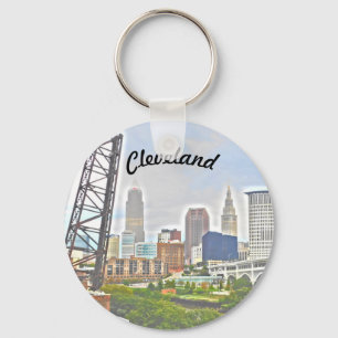 Floden Skyline Cleveland Nyckelring