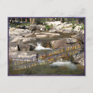 Floden South Fork Kung som korsar John Muir Trai Vykort