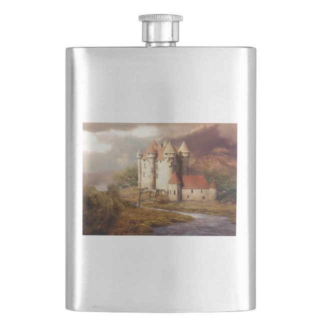 Floden Springa i medeleval Castle Fickplunta (Framsidan)