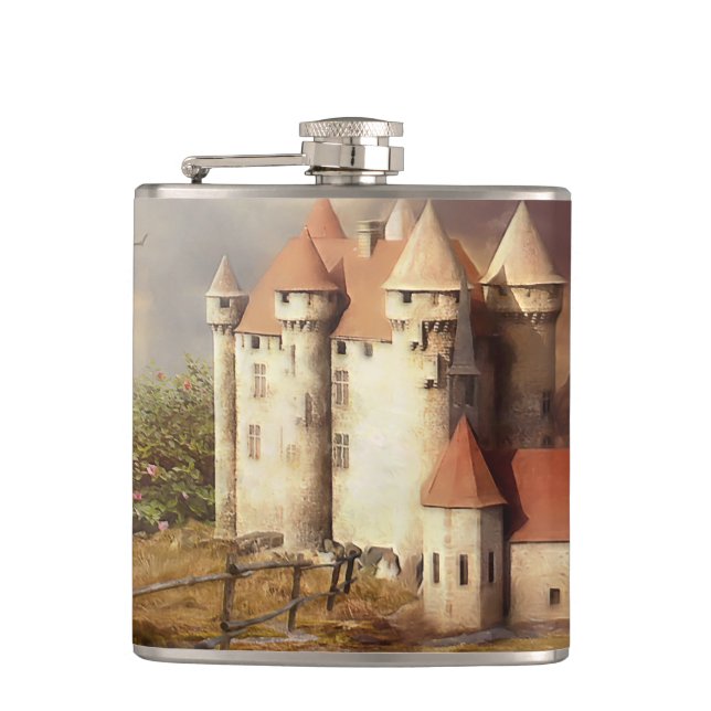 Floden Springa i medeleval Castle Fickplunta (Framsidan)