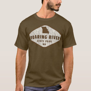 Floden State Park Missouri Träd Log Struktur T Shirt