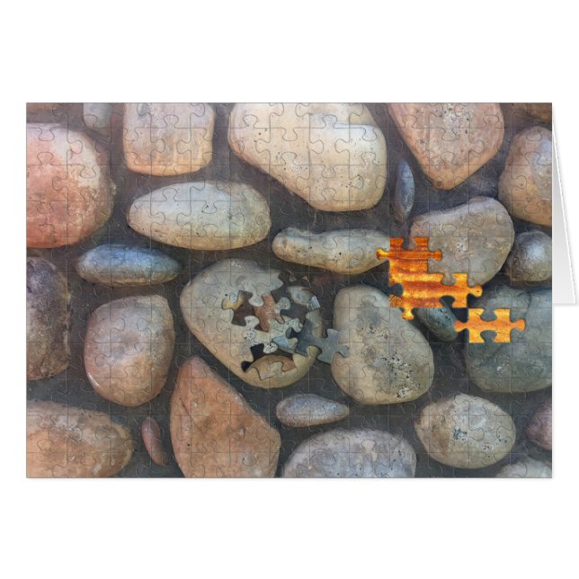 Floden Sten Wall Photography Abstrakt Family Stil Hälsningskort (Framsidan Horizontal)