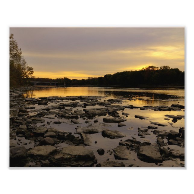Floden Sunrise Fototryck (Framsidan)