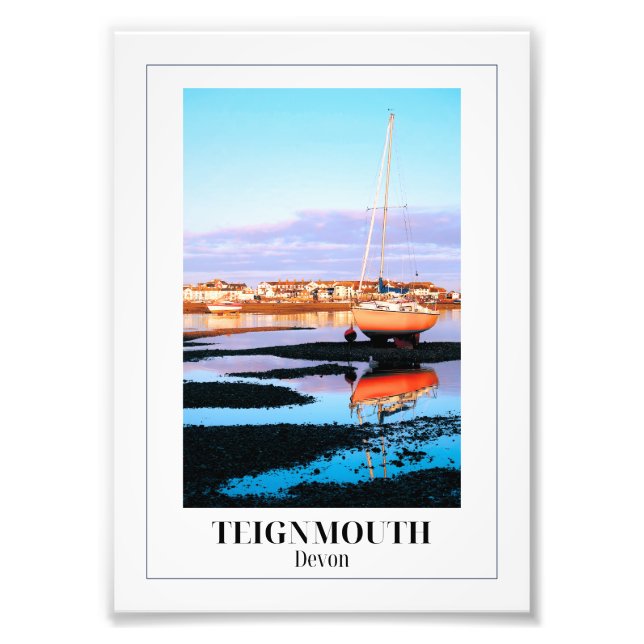 Floden Teign, Teignmouth, Devon Fototryck (Framsidan)