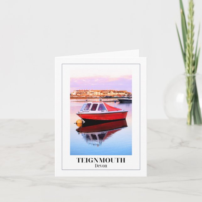 Floden Teign, Teignmouth, Devon Kort (Framsida)