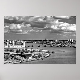 Floden Thames Flood Barrier Greenwich London Poster
