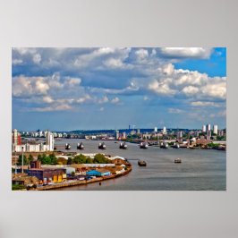 Floden Thames Flood Barrier Greenwich London Poster