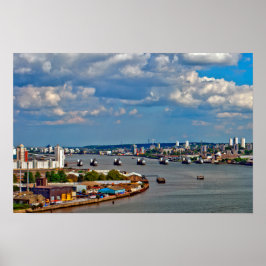 Floden Thames Flood Barrier Greenwich London Poster