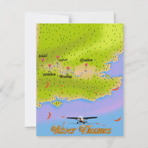 Floden Thames London England karta