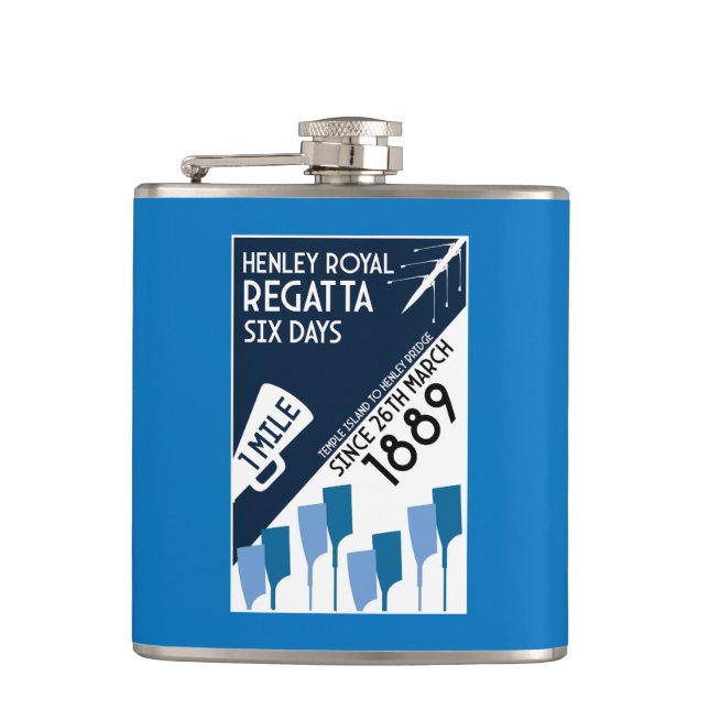 Floden Thames Regatta - Vintagen Retro Stil Rwing Fickplunta (Framsidan)