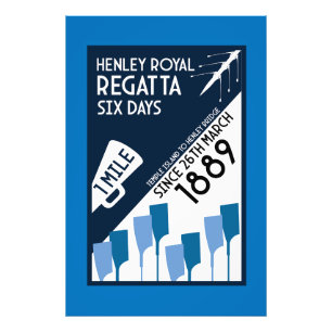 Floden Thames Regatta - Vintagen Retro Stil Rwing Fototryck