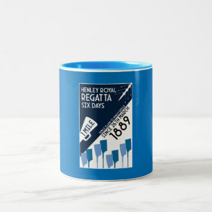 Floden Thames Regatta - Vintagen Retro Stil Rwing Två-Tonad Mugg