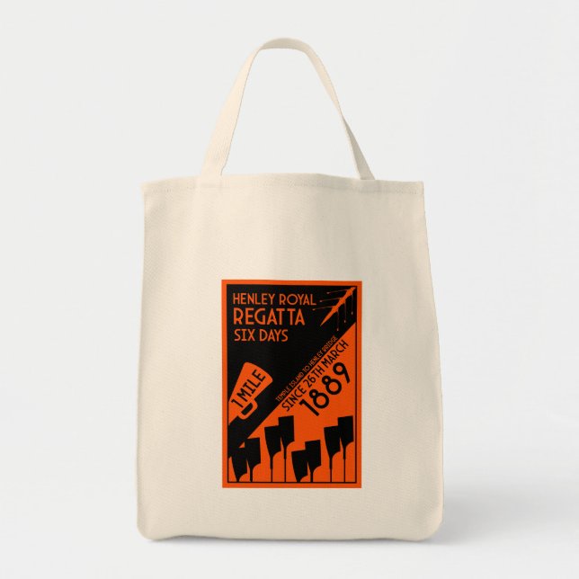 Floden Thames Regatta - Vintagen Retro Stil Rwing Tygkasse (Framsidan)