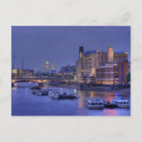 Floden Thames vid Dusk Postcard